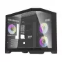 Darflash FT418 computerbehuizing + 6 aRGB-ventilatoren (zwart)