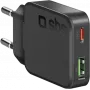 SBS PD reisoplader UltraSlim 30W USB/USB-C GaN zwart