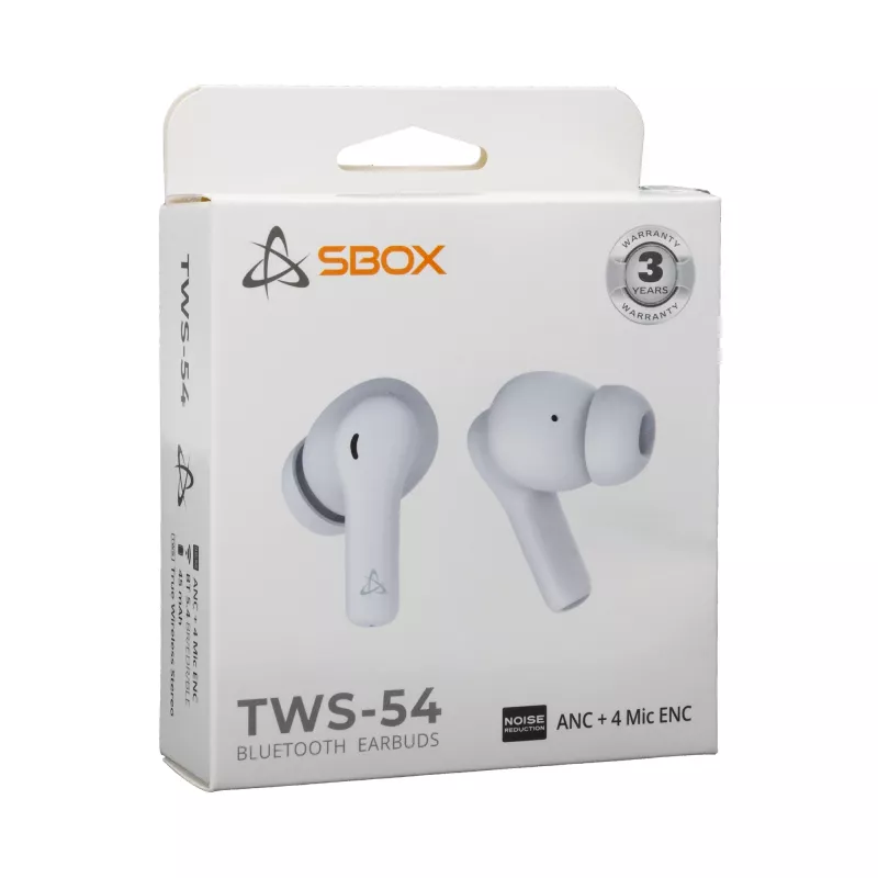 Hoofdtelefoon SBOX EB-TWS54 wit