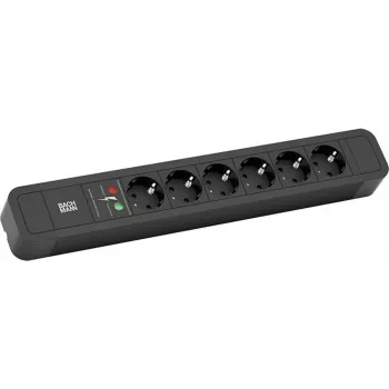 Stroomverlengsnoer Bachmann Primo 2 2m 6 AC-stopcontacten zwart