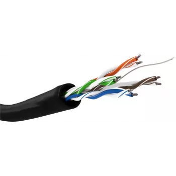 Netwerkkabel Goobay CAT 5e U/UTP 100m zwart
