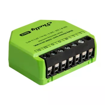 Inbouwdimmer Shelly Dimmer Gen3 — LED max. 150W, halogeen max. 200W, 220–240V, draadloos, zwart/lime