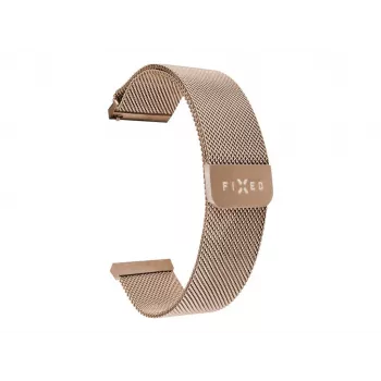 Roestvrijstalen mesh-band FIXED FIXMEST-20MM-RG 20 mm snelwissel, roségoud