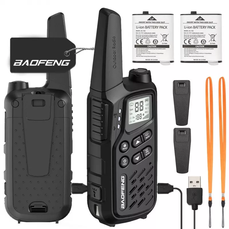 Walkietalkie Baofeng BF-T25E zwart, 2 stuks