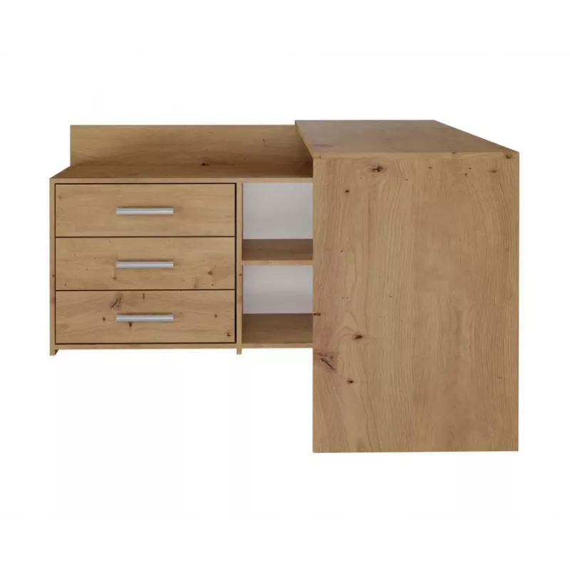 Hoekcomputerbureau Top e Shop DANY ARTISAN KPL, L-vormig, spaanplaat, eikenkleur
