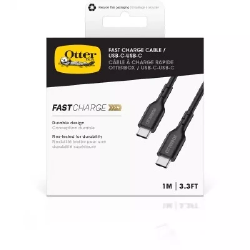 Otter Products OtterBox - USB-kabel - 24-polig USB-C (M) naar 24-polig USB-C (M) - USB 2,0 - 3 A - 1,0 m - zwart (78-81356)