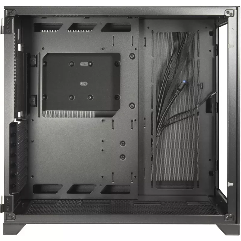 C-703 Vision ATX gaming-behuizing, gehard glas, zwart