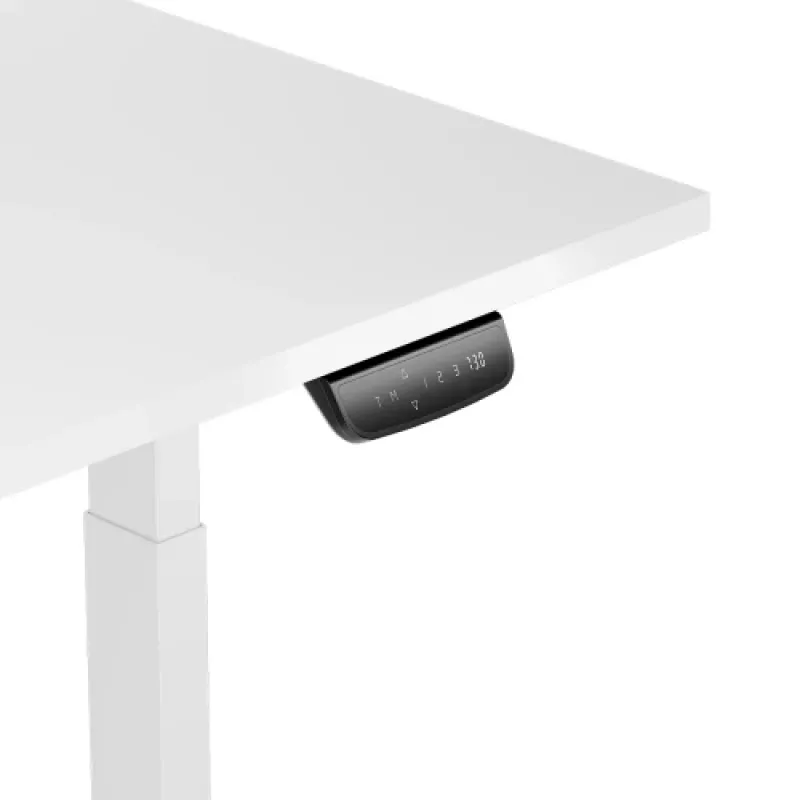 In hoogte verstelbaar bureau Up Up Bjorn wit, tafelblad L wit