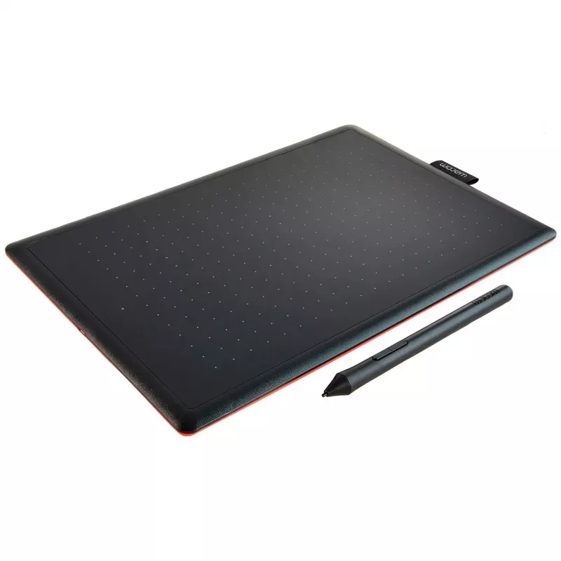 Wacom One by Medium grafische tablet zwart, rood 2540 lpi 216 x 135 mm USB