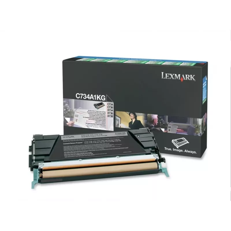 Lexmark - tonerpatroon - 1 x zwart - 8000 pagina's - LRP / LCCP (0C734A1KG)