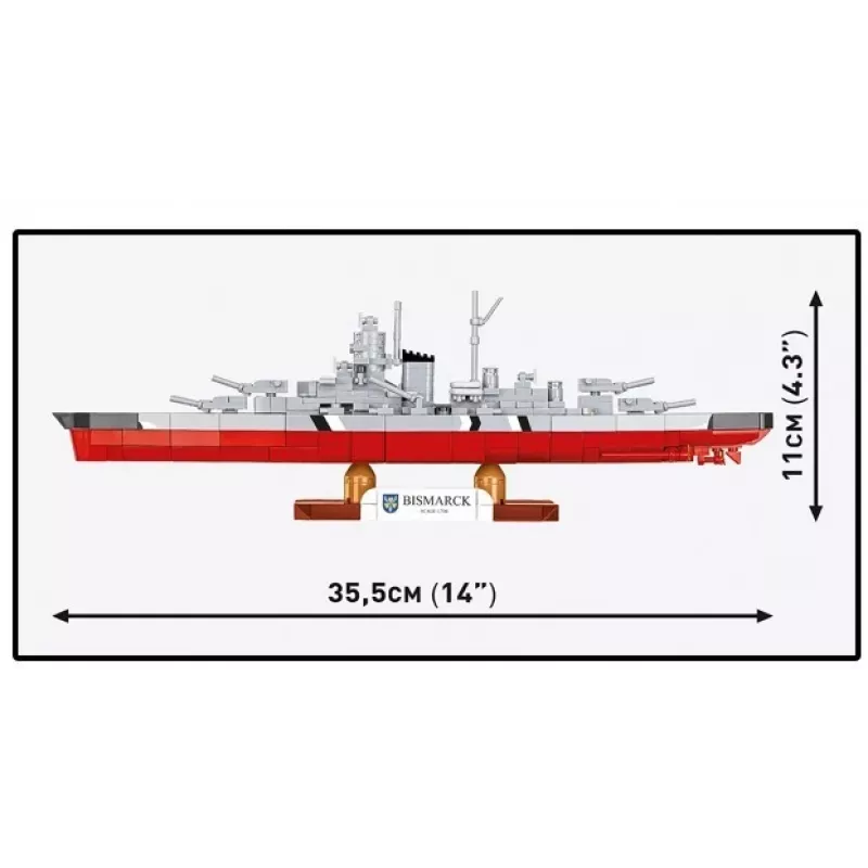 Bouwset Cobi slagschip Bismarck model, 590 onderdelen