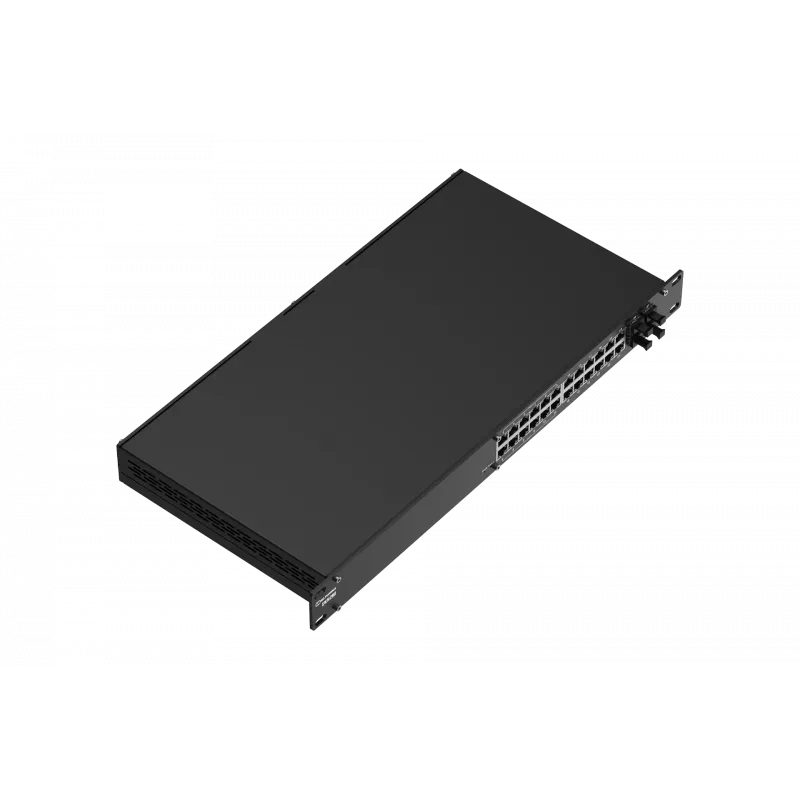Teltonika SWM280 industriële managed switch, 24x GLAN, 4x SFP, Falf PoE switch 12x PoE+