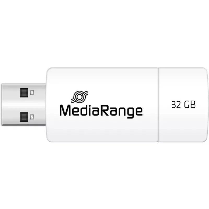 MediaRange - USB-flashstation - 32 GB - USB 2.0 - wit, groen (MR973)
