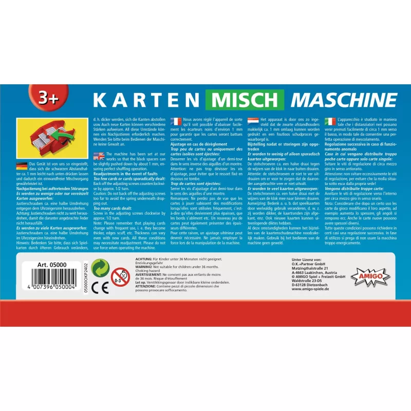 Kaartenschudmachine (rood)