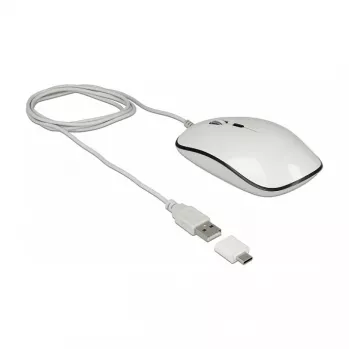 Muis DeLOCK 12532 office dubbelhandig USB Type-A optisch 3200 DPI