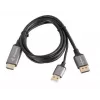 HDMI(M)->DISPLAYPORT(M)-KABEL 1M 4K ZWART LANBERG
