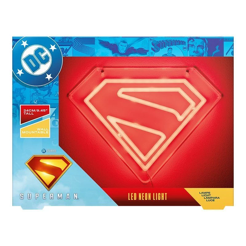 Wandmontage LED-neonlicht Paladone Superman PP14478SMTVN, decoratief wandbord