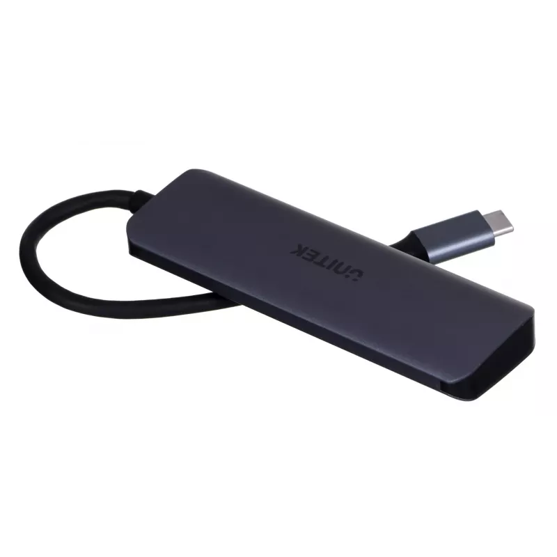 UNITEK uHUB Q4 USB-hub Type-C 5000 Mbit/s grijs