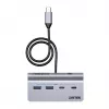 USB-hub Unitek H1337AGY01 – 4 poorten (2×USB-C, 2×USB-A), tot 5 Gbit/s per poort, aluminium, zilver
