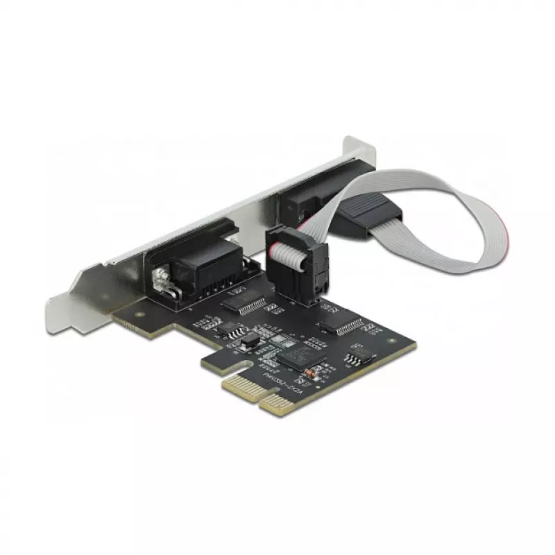 Uitbreidingskaart DeLOCK PCI Express x1 naar 2 x serieel RS-232