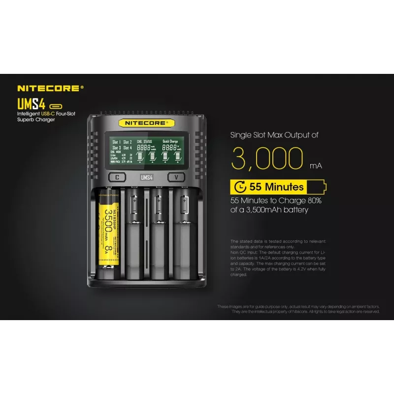 Oplader Nitecore UMS4