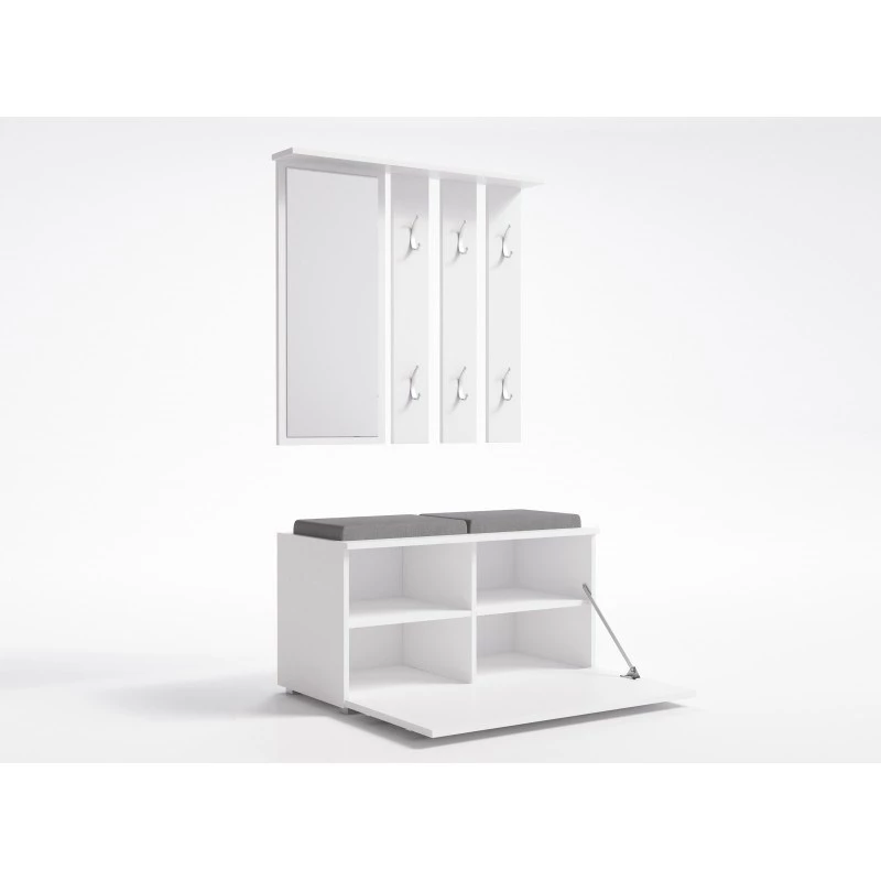 Bovenkast voor de entree e shop GAR OPAL BIEL — wit, 1 draaideur
