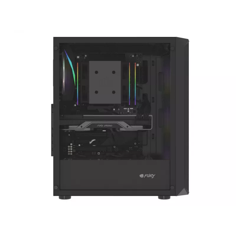Behuizing Fury Shobo SH4F met RGB-venster en 4 ventilatoren MIDI computer pc