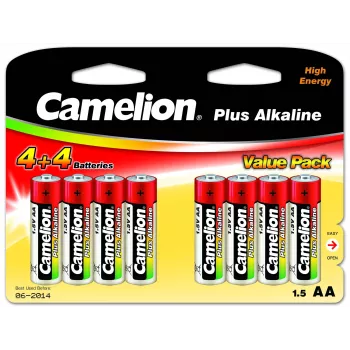 Alkalibatterijen CAMELION AA LR6 Plus — 8-pack, AA (LR6)