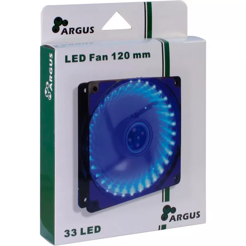 INTER-TECH Argus L-12025 120mm blauwe LED behuizingsventilator