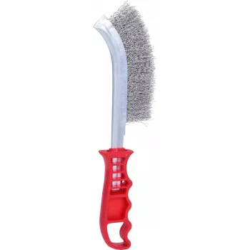Draadborsel ks tools 201.2300, 250 mm, stalen borstelharen, handbediend