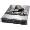 Supermicro SuperChassis 825TQC-R802WB 2U rack-serverbehuizing, 800 W, zwart