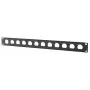 Lanview LVR1U-12D-BL 1U 19-inch rackpaneel met 12 gaten voor universele D-type XLR