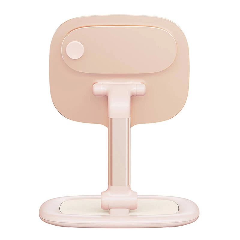 Tablet- en telefoonstandaard Baseus Seashell Series roze – in hoogte verstelbaar, licht