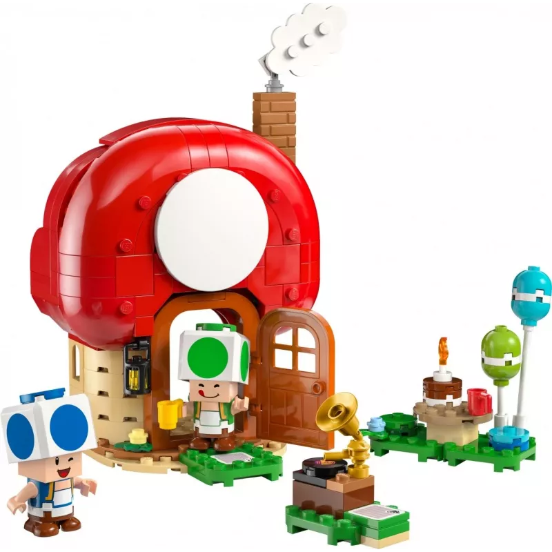 LEGO Super Mario feest in het Toad-huis set 72041 met interactieve speelfuncties
