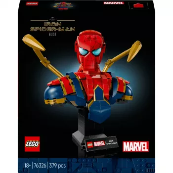 LEGO Marvel verzamelbuste Iron Spider-Man 76326, 379 onderdelen, 18+ tentoonstellingsmodel, 170×200×110 mm