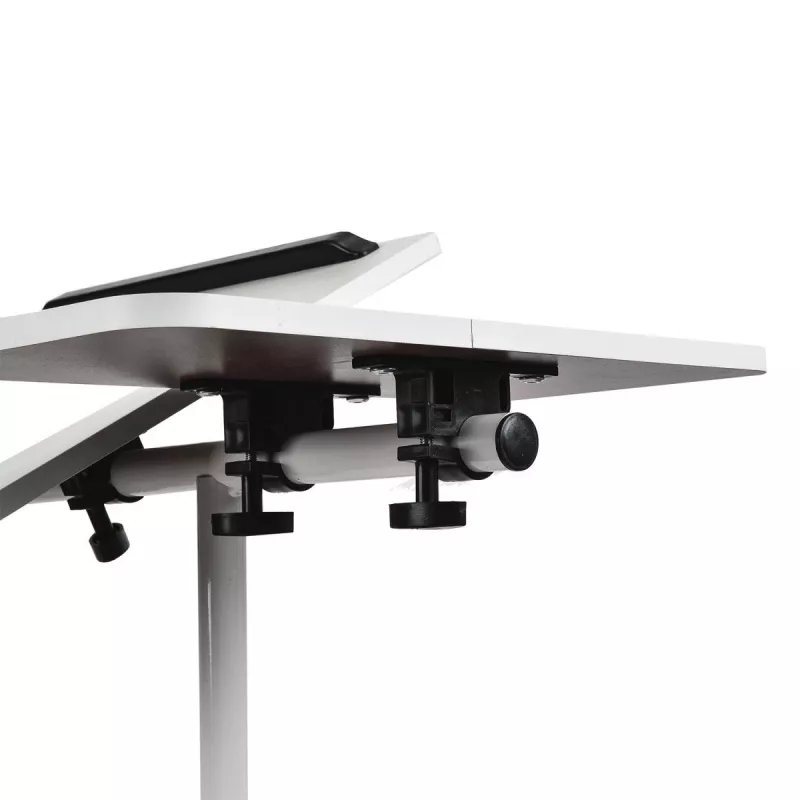 Maclean mobiele bureau-/laptopstandaard, wit, hoogteverstelling 59-89 cm, max. 30 kg, MC-121 W