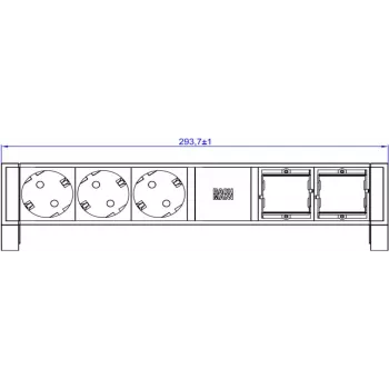 Bachmann DESK2 3xCEE7/3 2xCM 902.607 stroom 0 2m GST18 RAL9005