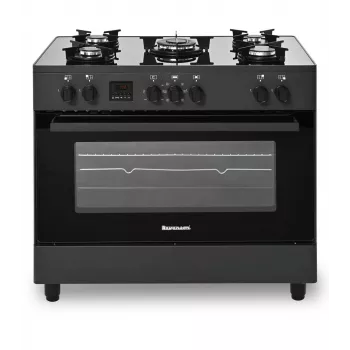 Vrijstaand gas-/elektrisch fornuis Ravanson KWGE-K90, 5 kookzones, 90 cm, oven 105 L, touchbediening