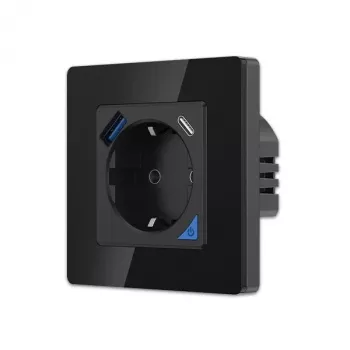 Wandcontactdoosset Extralink Smart Life Pro 230V met 1x USB-A en 1x USB-C