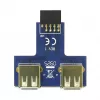 DeLOCK 9-pins 2,54 mm 2 x USB 2.0 1 x 9-pins 2,54 mm zwart blauw zilver