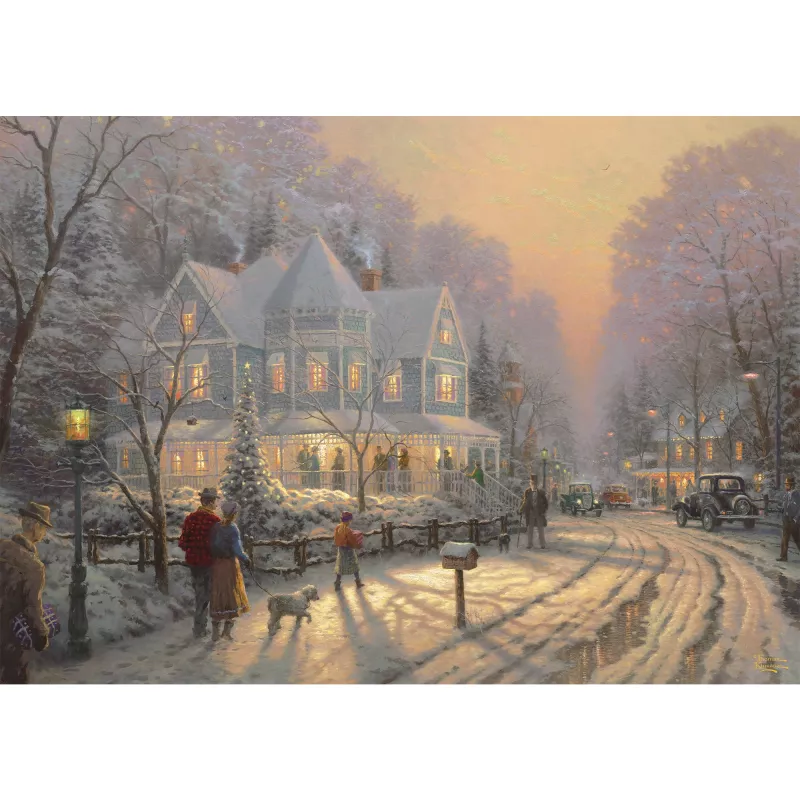 Thomas Kinkade Studios: Feestelijke kerstdagen, puzzel 1000 stukjes