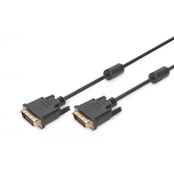 Assmann DVI-verbindingskabel. DVI(24+1). 2x ferriet M/M. 10.0m. DVI-D dual link. UL. bl (AK-320101-100-S)