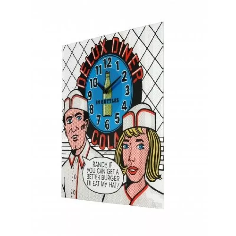 NeXtime wandklok 8167 Delux Diner, 43x43cm, wand, meerkleurig