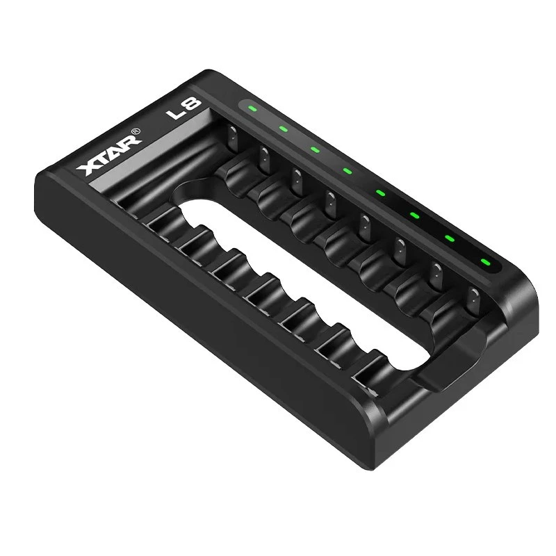 Acculader AA/AAA 1,5 V en 1,2 V, smart - 8 slots