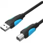 USB 2.0 A naar USB-B kabel Vention VAS-A16-B500, 5 m, zwart, stekker-stekker, 480 Mbit/s