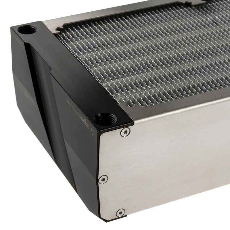 Radiator Aqua-Computer airplex radical 4/360 — aluminium/koper/rvs, 400×140×73 mm
