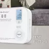 Koolmonoxide-sensor QOLTEC 52577 — batterijgevoed alarm, 85 dB geluidsniveau