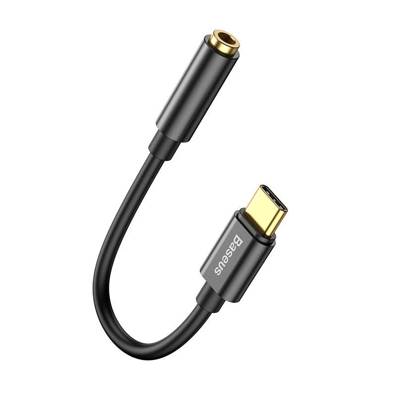 Kabeladapter Baseus CATL54-01 Type-C naar 3,5 mm, zwart