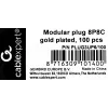 RJ45-stekker GEMBIRD PLUG3UP6/100, Cat5, rechte stekker, transparant, vergulde contacten, 100-pack