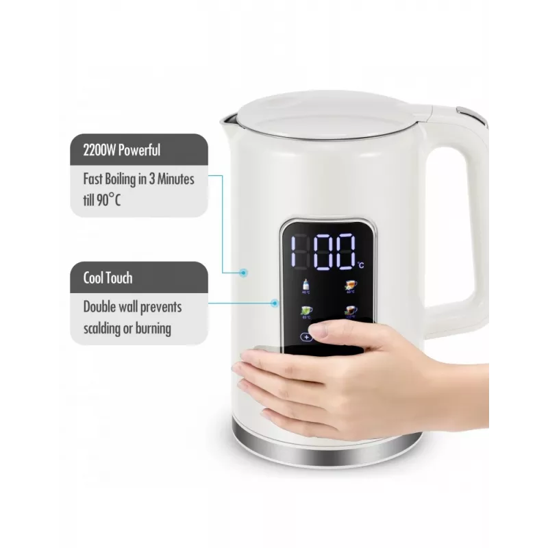Waterkoker Forme FKG-8217, draadloos, roestvrij staal, 1,7 L inhoud